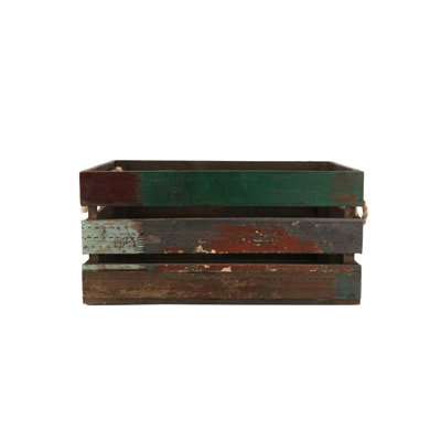 G.E.T. Reclaimed Wood Fruit / VeG.E.T.able Crates with Rope Handles, WB-1-SET-RWD (Set of 3)