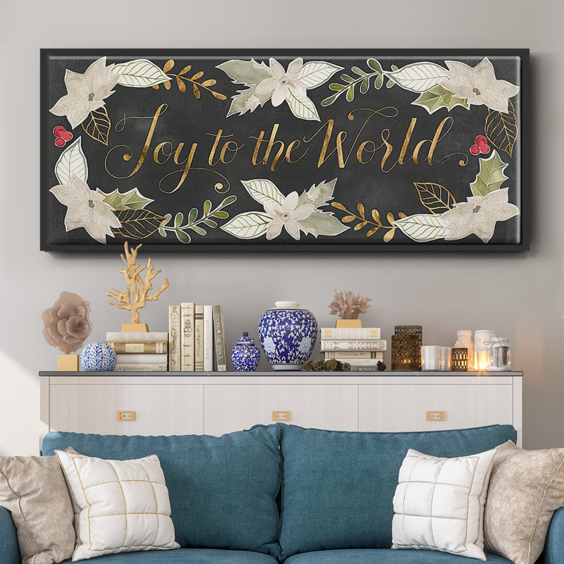 Gilded Christmas Collection D- Framed Canvas