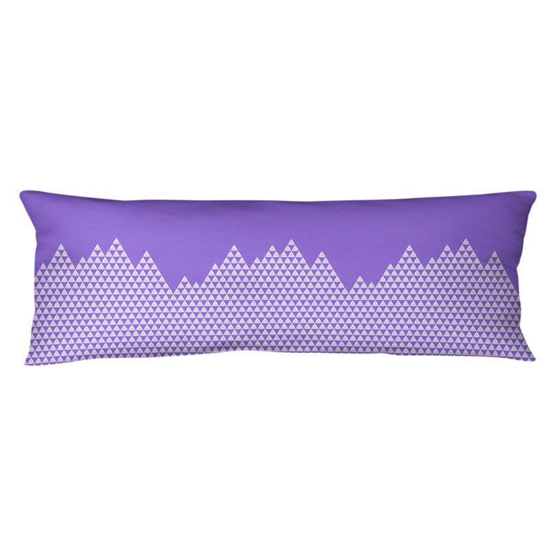 Coussin lombaire mountain, Bourre en polyester, Molleton moelleux, Mauve