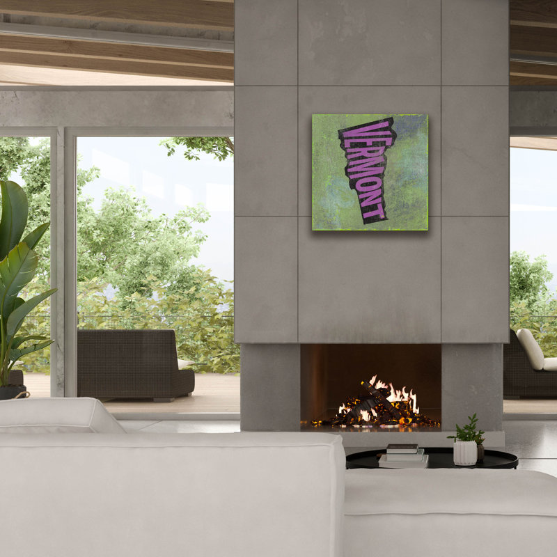 Latitude Run® 'Vermont' by Art Licencing Studio Canvas Wall Art, 26" x 26", H 26 po x l 26 po