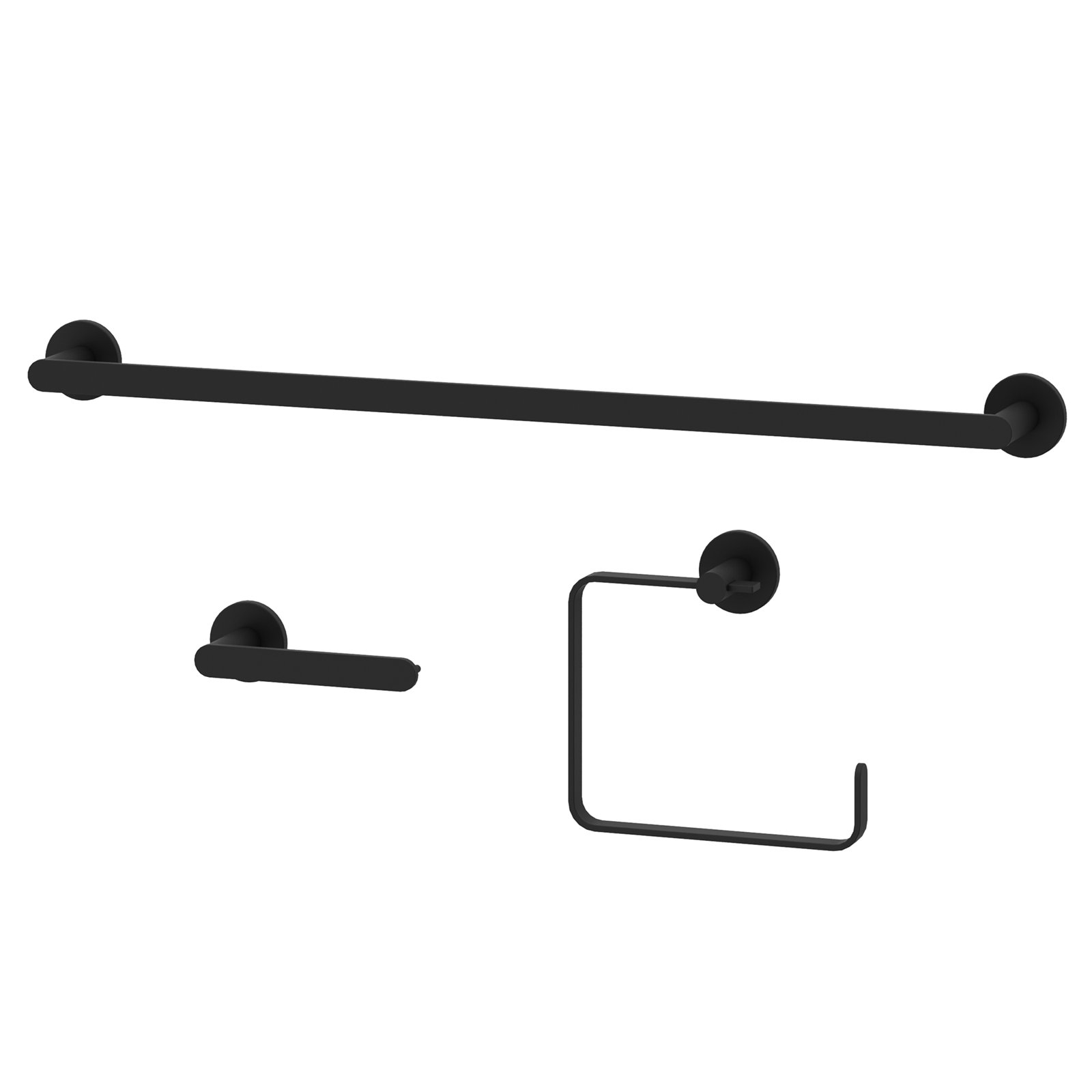 Arden 3-Piece Bathroom Hardware Set, Matte Black