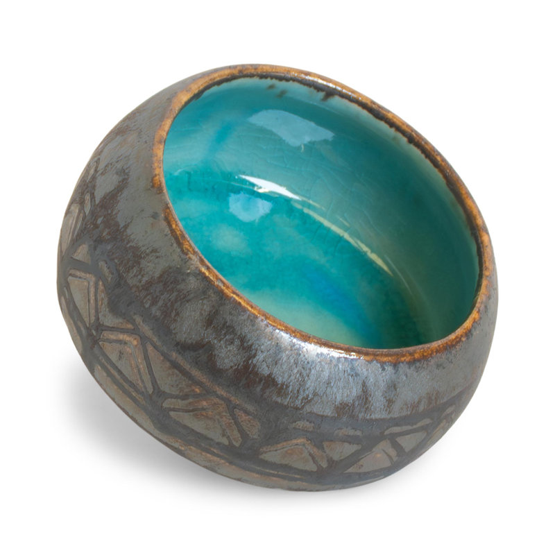 Turquoise Round Dip Bowl
