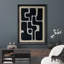 Œuvre encadrée de qualité supérieure - Impression géométrique abstraite pour la décoration de salon - 26 po x 36 po-116327021
