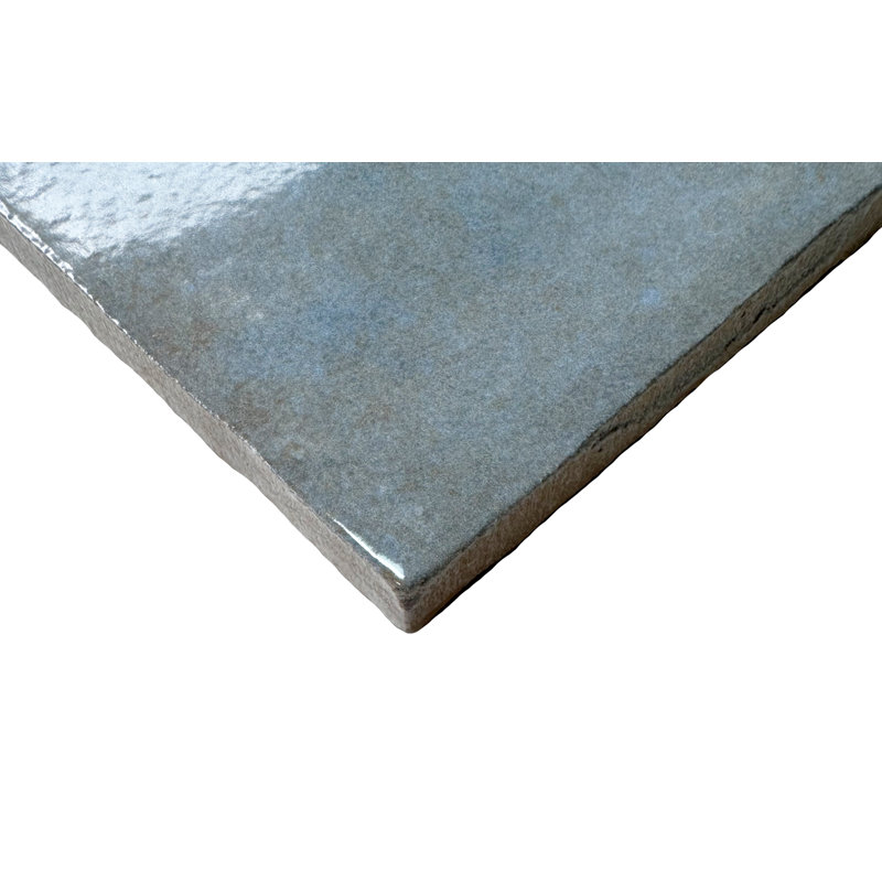 Carrelage mural en céramique aspect zellige 4 po x 4 po Zelij, Gris