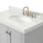 Ariel Cambridge 36 In. Right Offset Vanity With 2 In. Carrara Marble Countertop-105903777