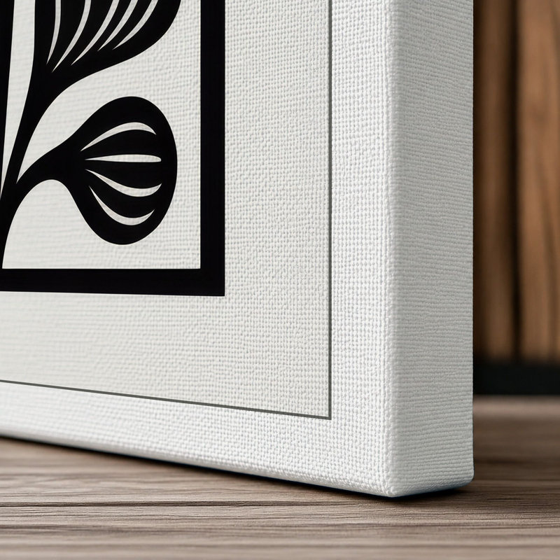 Striped Botanica Botanical - Wrapped Canvas, White Border, 30x20 - 76.2 x 50.8 cm