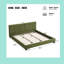 Lit de tête de lit luxueux en velours luxueux, vert olive