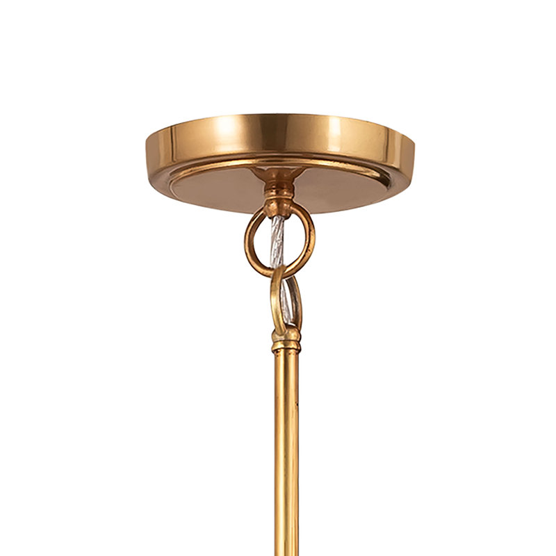 Luminaire suspendu 1 lumière de 15 po de large Katelyn - laiton satiné, Laiton, Laiton