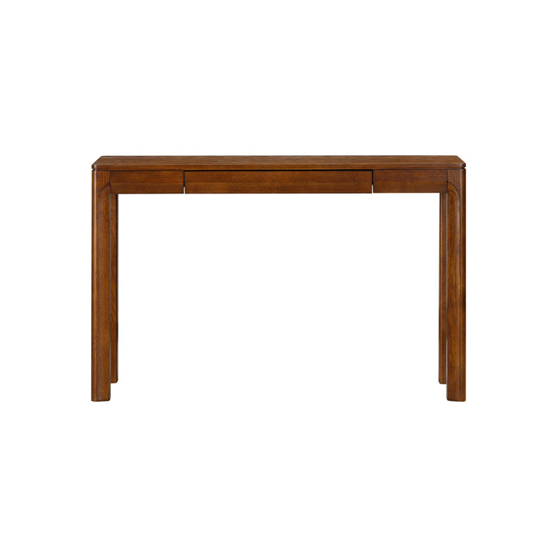 NTC Flow Modern Wooden Rectangle Console Table with Hidden Drawer – Waterproof & Heat Resistant, Dark Walnut