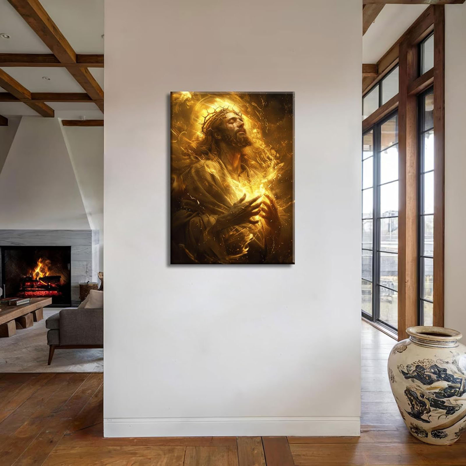 Astoria Grand Jesus Christ Canvas Wall Art Jesus Portrait Christian ...