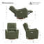 Fauteuil inclinable et oscillant moderne avec inclinaison électrique, charge USB et Type-C, poche latérale et base pivotante en bois massif-2038125778