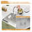 25" L x 22" W Undermount Bar Sink Single Bowl Stainless Steel Kitchen Sink with Basket Strainer and Sink Grid