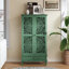 Armoire de rangement rustique avec tiroir, armoire décorative sculptée à 2 portes-811394575