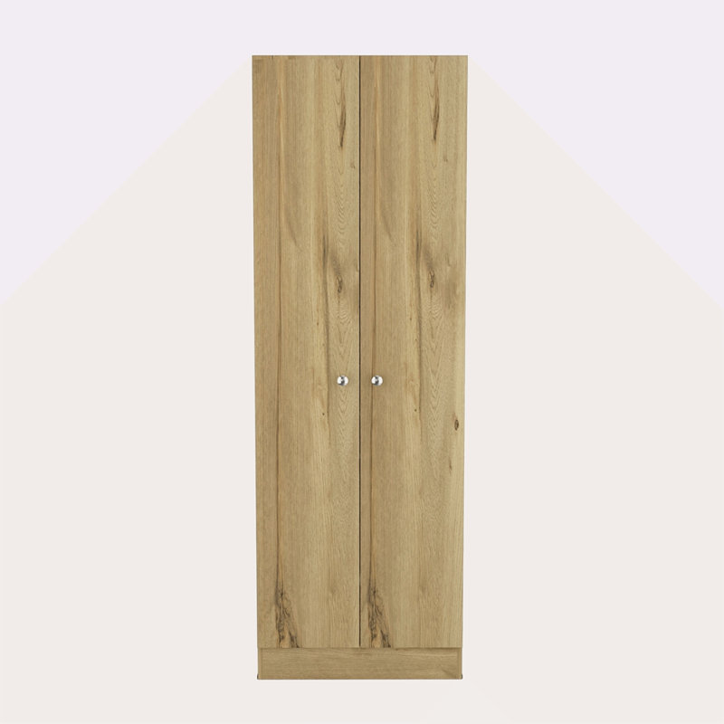 Armoire de rangement rectangulaire à 2 portes, Beige