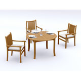 Cahyo Outdoor - Piece Teak Dining Set