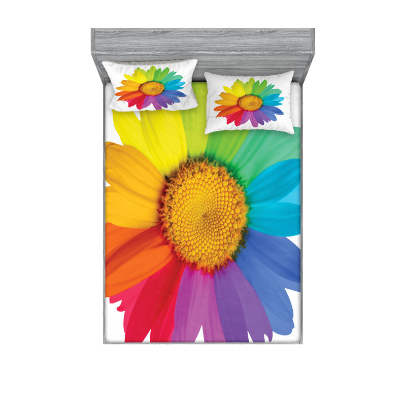 Multicolore drap-housse et taies décoratives Ambesonne, King Sheet Set + 5 Additional Pieces