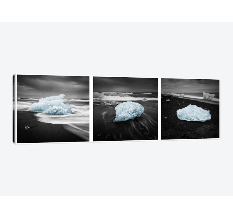 « islandais ice », impression sur toile, H 24 po x l 72 po x P 1,5 po