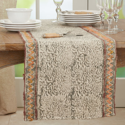 Geometric 100% Cotton Table Runner
