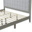 Lit plateforme California King en bois massif avec rotin