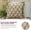 Tissu en lin fait à la main avec housse de coussin à motif floral en lin, taille à bords froncés double face - 18 po x 18 po-107145423-107145424