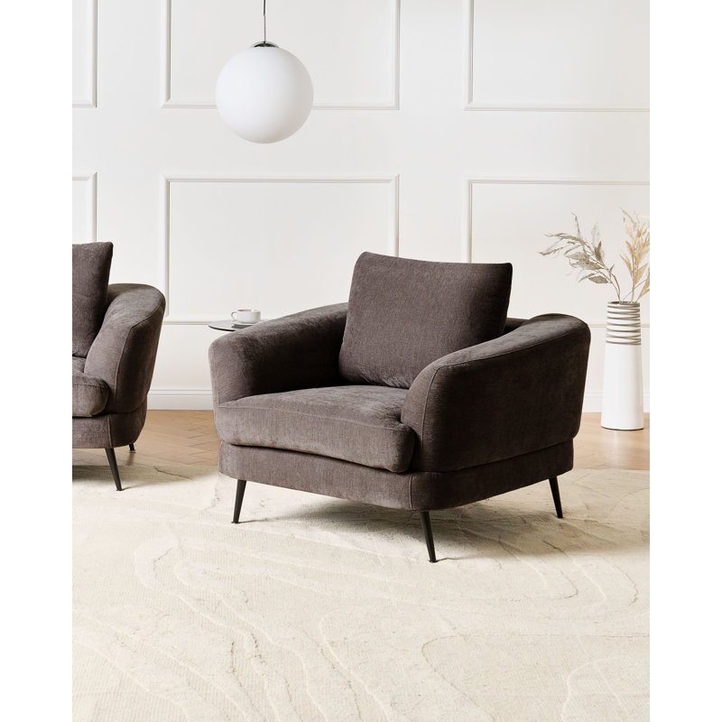 Lemelle Upholstered Armchair, KJAER Beige Chenille