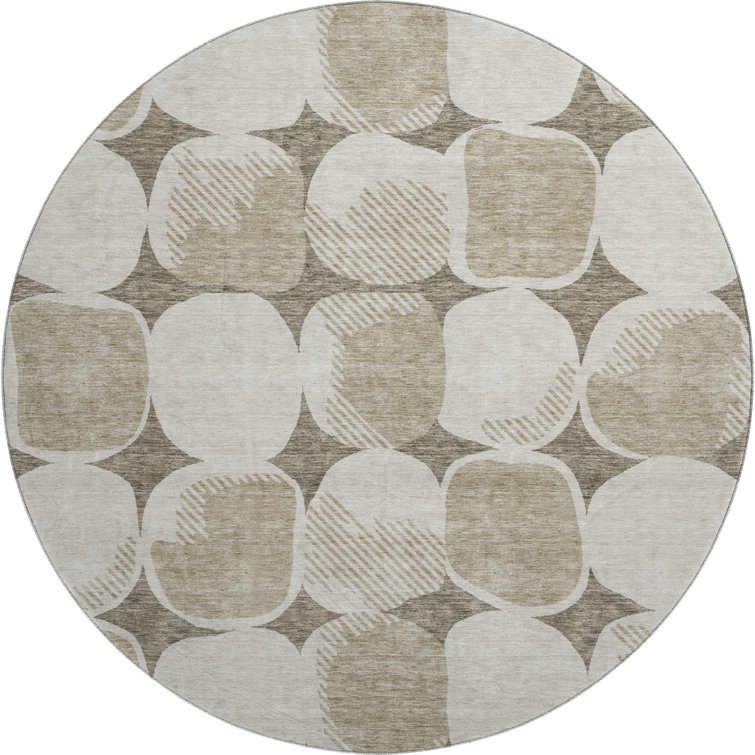 Premium Machine Washable Prisco Taupe Rug
