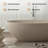 65" X 29" Freestanding Soaking Tub Solid Surface Bathtub(Grey-Coffee)