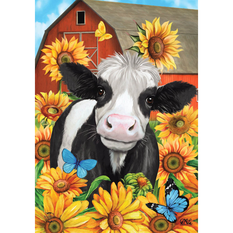 Drapeau de jardin Happy Cow Summer