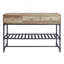 Table de canapé fonctionnelle et élégante avec bureau en bois artificiel et base en métal pour un espace de vie polyvalent