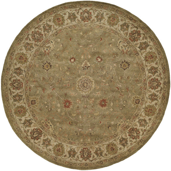 Handmade Wool Oriental Area Rug, Round 4'