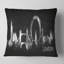 Peinture london dark silhouette oreiller Cityscape