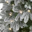 Sapin de Noël artificiel floqué / givré avec lumières DEL-239342475