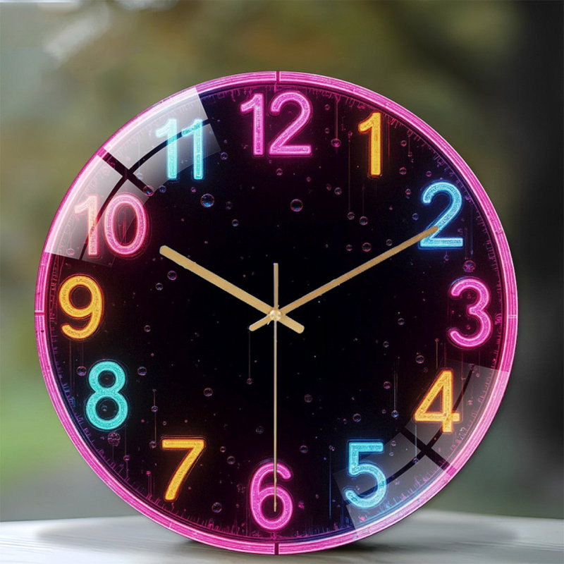 Horloge murale Neon