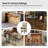 Blerona Farmhouse Swivel Bar Stool With Nailhead Trims Set Of 2-1210614557