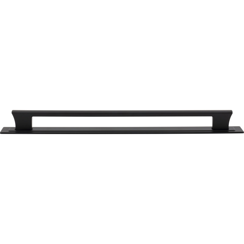 Zander 12" Center To Center Bar Pull, 12", Matte Black