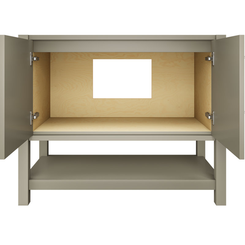 Kiawah Single Bath Vanity, French Olive, Polished Chrome, 42"