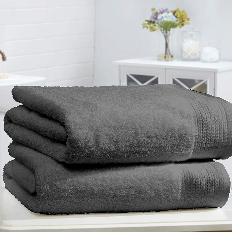 Bunns Plush Bath Towel, Grey