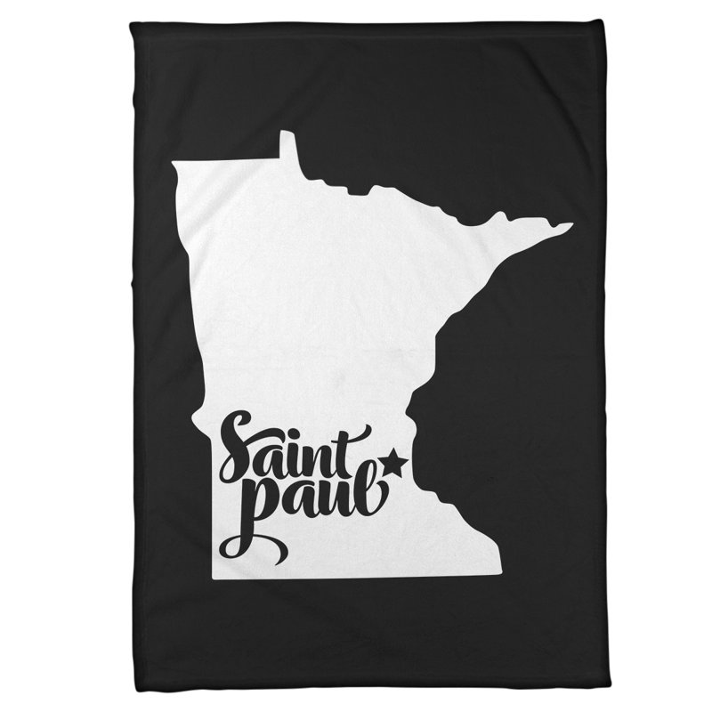 Polaire jeté saint paul minnesota, l 62,5 po x L 82,5 po, Noir