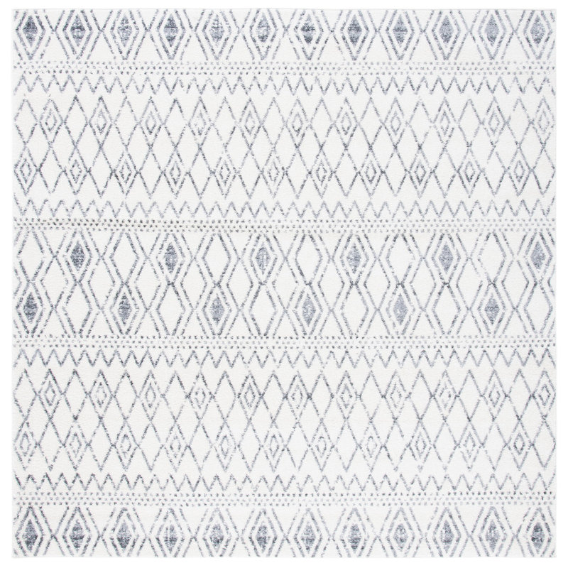 Tapis ivoire / gris Southwestern, Carré 6 pi 7 po