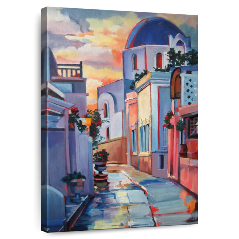 Aime Street At Golden Hour, 12" H x 8" W