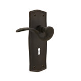 Prairie Plate Passage (Hall & Closet) with Decorative Keyhole and Manor Lever