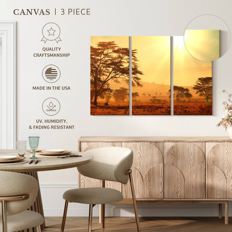 Sebbie African Savanna Sunrise, 42" H x 65" W