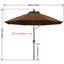 Parasol de patio en oléfine 9 pi 9 pi-681813182
