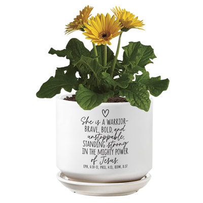 Planter She Is A Warrior Brave Bold