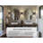 Contemporary Oval Scalloped Wall Mirror Irregular Bathroom Vanity Mirror | Stainless Steel Frame-1001110043-998856491