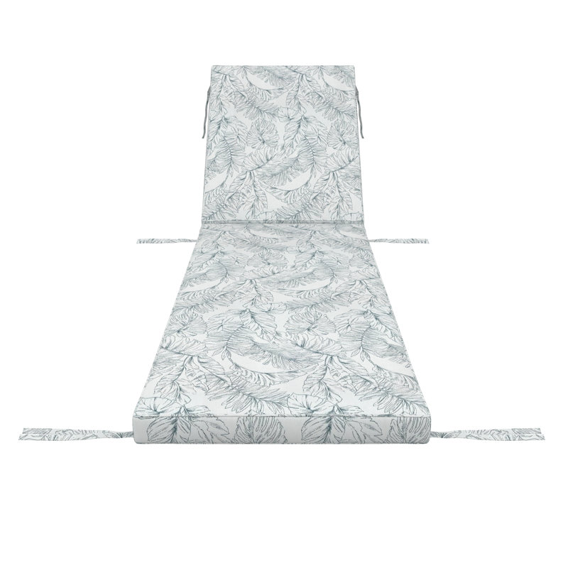 Outdoor Chaise Cushion With Sunbrella Fabric, 24" W x 73" D, Sunbrella® Calm Laurel