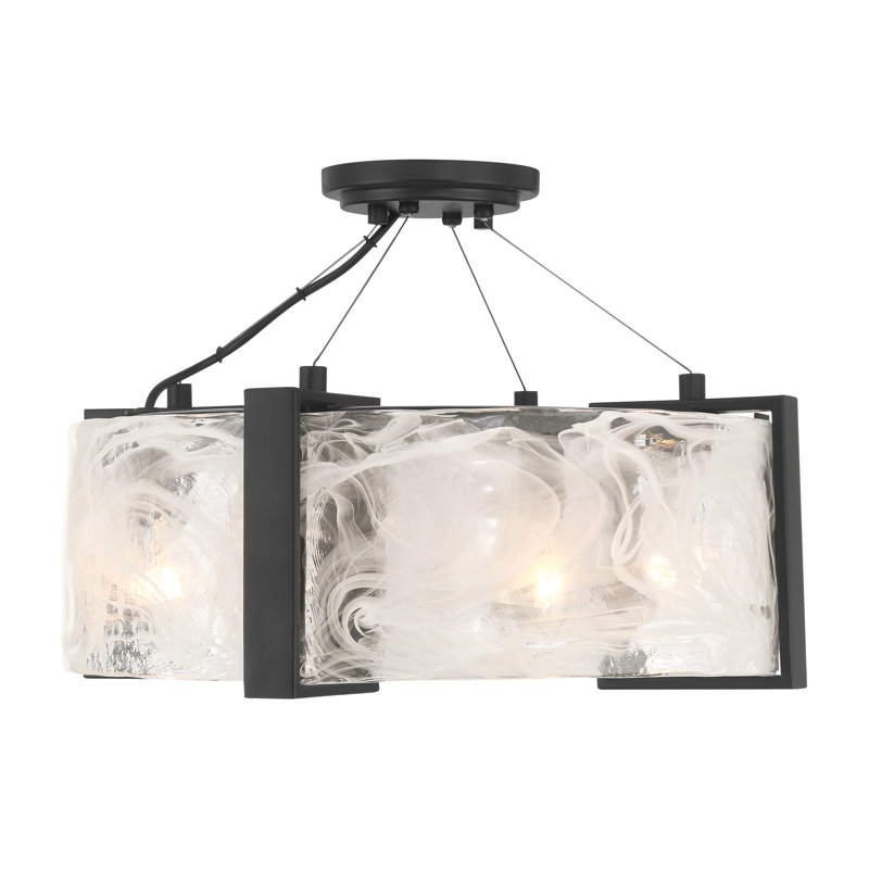 Orren Ellis Mersadies - 4 Light Semi Flush In Coal Finish