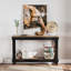 Console 46 po x 10 po en bois massif (noir)-2128342058-2144926156