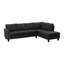 Canapé modulaire en L avec porte-gobelet en forme de L - Noir-Droite-131519062-131519065-131519061