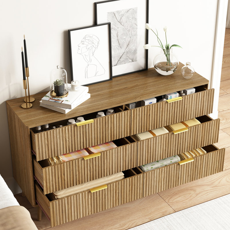 Ensemble de chambre à coucher 3 pièces (1 commode + 2 armoires), Noyer